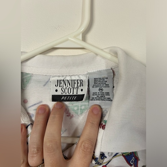 Vintage Jennifer Scott Golf Polo Medium Petite - Picture 2 of 5